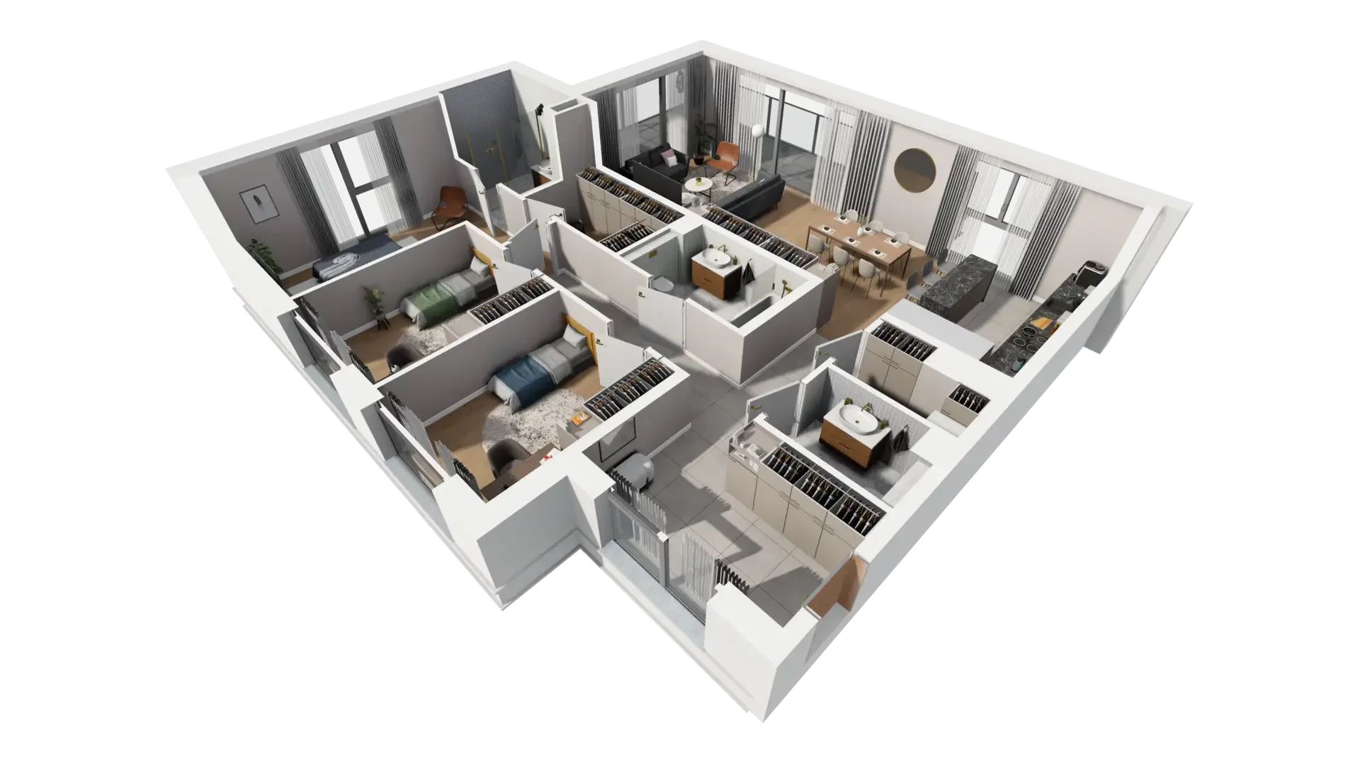 4 pokoje, mieszkanie 107,88 m², piętro 2, oferta nr J.2.5, ATAL Parkowa, Poznań, Nowe Miasto, Osiedle Warszawskie, ul. Mogileńska