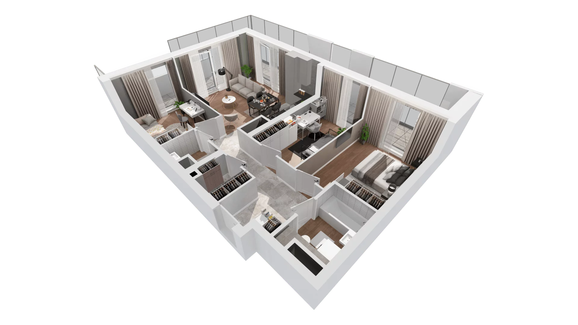 4 pokoje, apartament 77,78 m², piętro 4, oferta nr A-04-46A, ATAL Olimpijska, Katowice, Bogucice, ul. Olimpijska / al. Korfantego