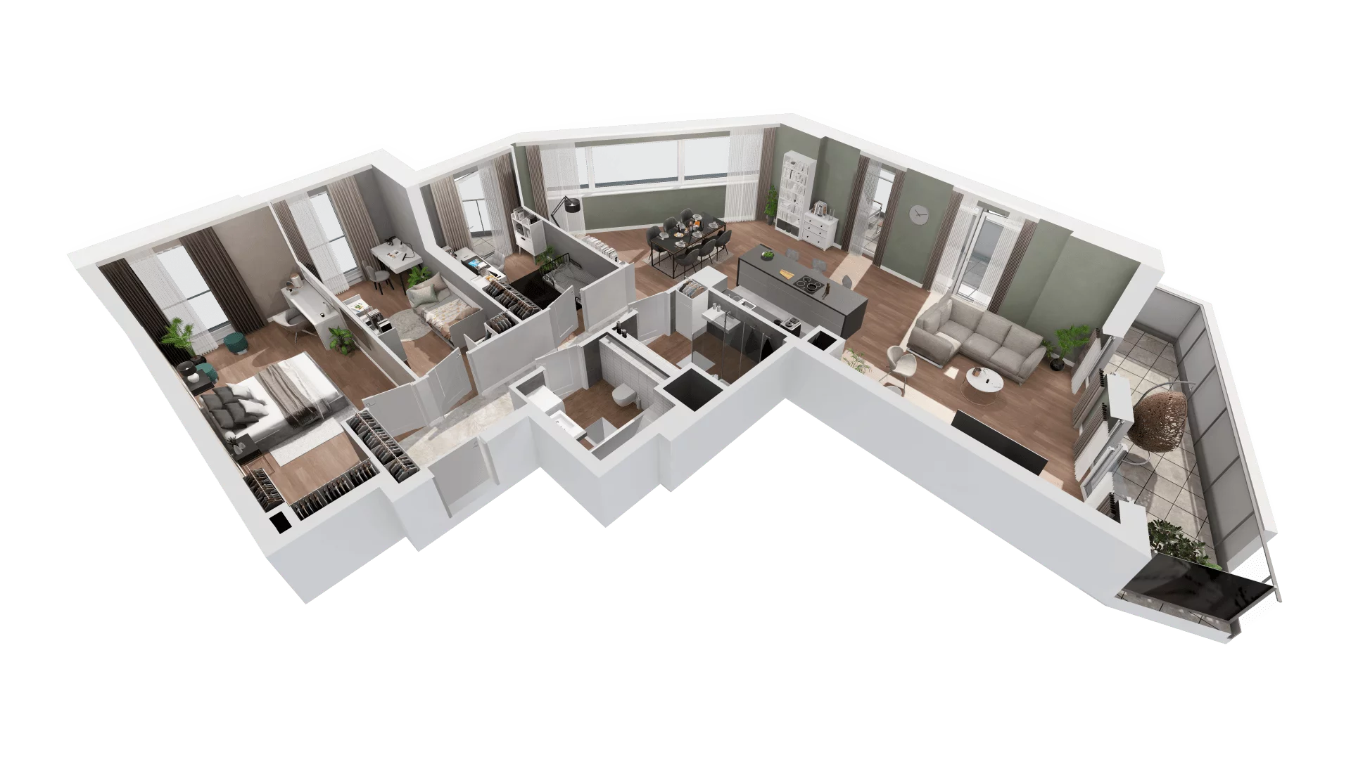 4 pokoje, apartament 116,66 m², piętro 10, oferta nr B-10-74B, ATAL Olimpijska, Katowice, Bogucice, ul. Olimpijska / al. Korfantego