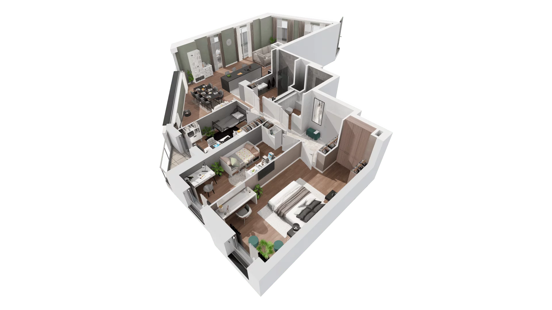 4 pokoje, apartament 116,66 m², piętro 10, oferta nr B-10-74B, ATAL Olimpijska, Katowice, Bogucice, ul. Olimpijska / al. Korfantego