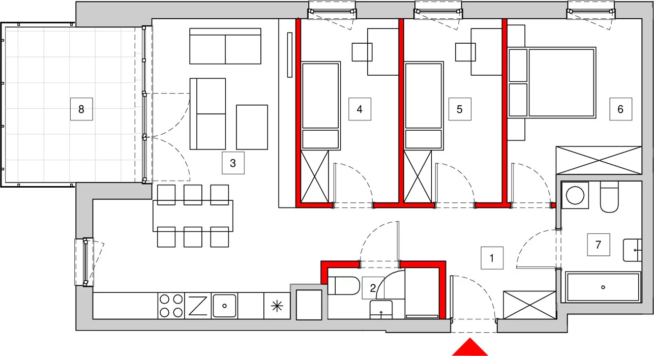 Mieszkanie 76,53 m², parter, oferta nr 3A-0-5, Nowe Miasto Polesie III, Łódź, Polesie, Lublinek-Pienista, ul. Pienista