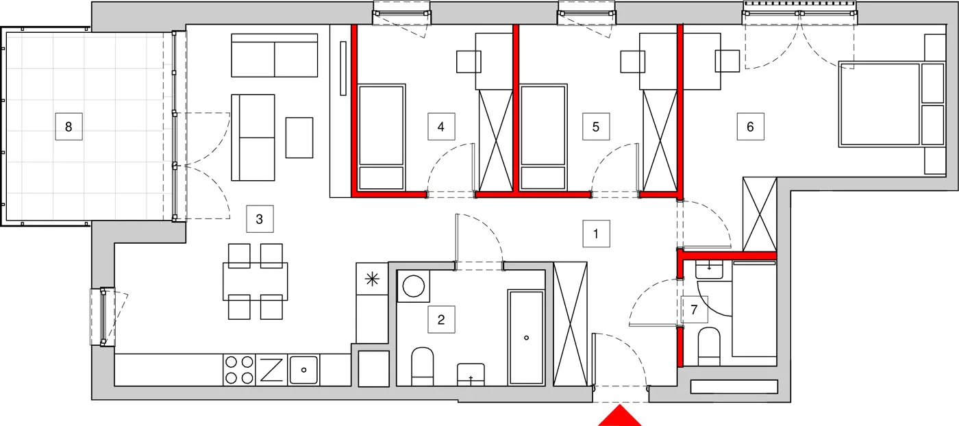 Mieszkanie 84,24 m², piętro 1, oferta nr 3A-1-5, Nowe Miasto Polesie III, Łódź, Polesie, Lublinek-Pienista, ul. Pienista