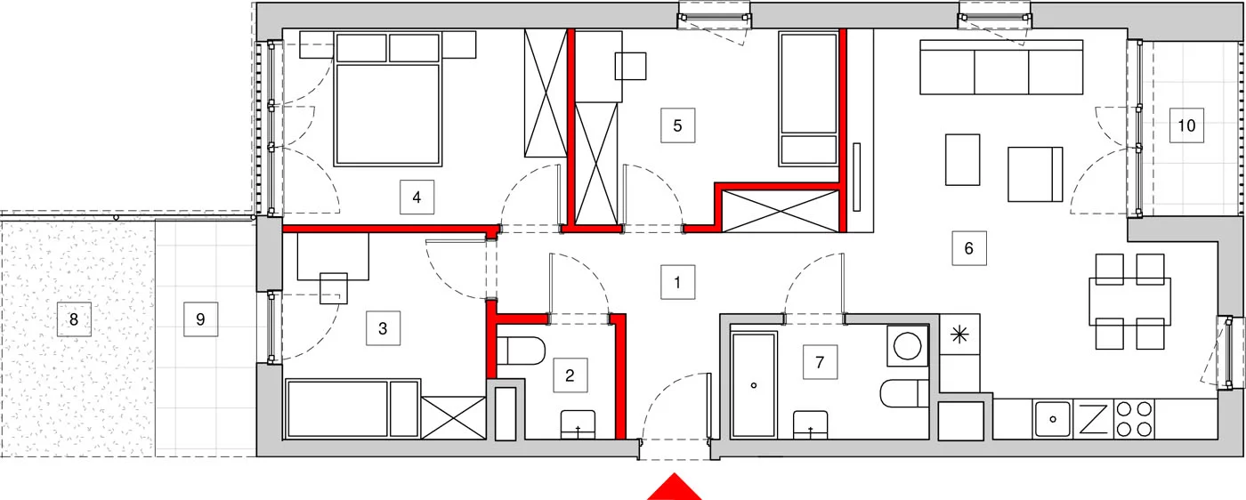 Mieszkanie 77,32 m², parter, oferta nr 3B-0-4, Nowe Miasto Polesie III, Łódź, Polesie, Lublinek-Pienista, ul. Pienista