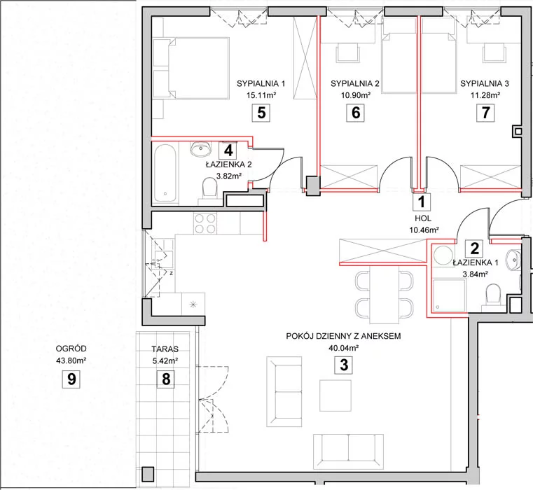 Mieszkanie 99,06 m², parter, oferta nr 6-0-8, Zakątek Harmonia II, Warszawa, Białołęka, Szamocin, ul. Płochocińska