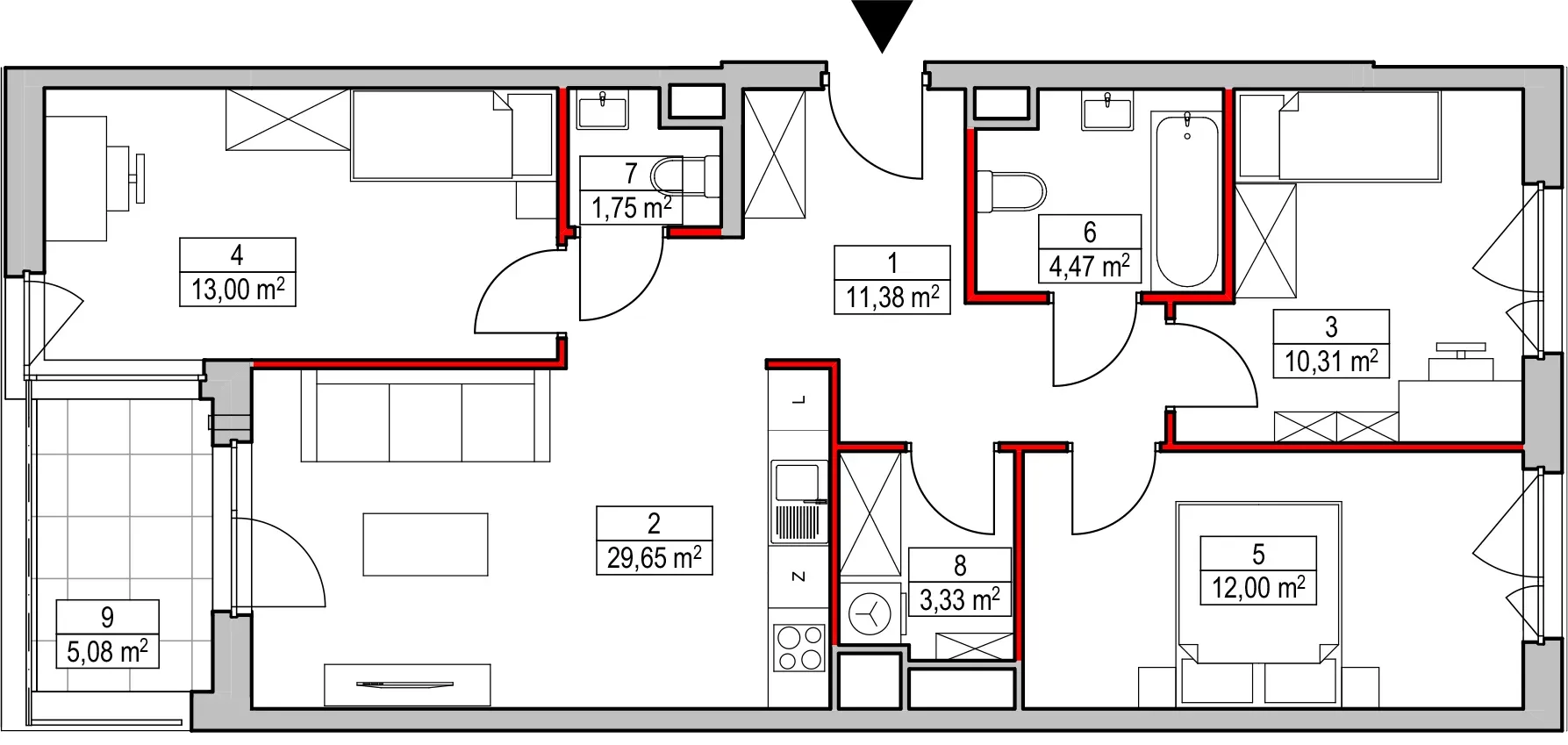 Mieszkanie 74,58 m², piętro 1, oferta nr D1.1.1.1, Nowy Targówek VI, Warszawa, Targówek, Targówek Mieszkaniowy, ul. Płosa 8