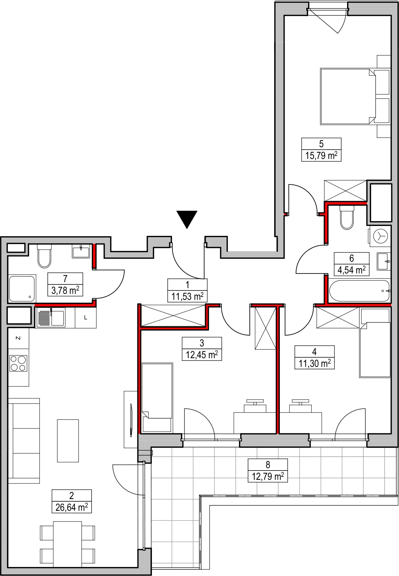 Mieszkanie 86,03 m², piętro 2, oferta nr D1.2.2.4, Nowy Targówek VI, Warszawa, Targówek, Targówek Mieszkaniowy, ul. Płosa 8