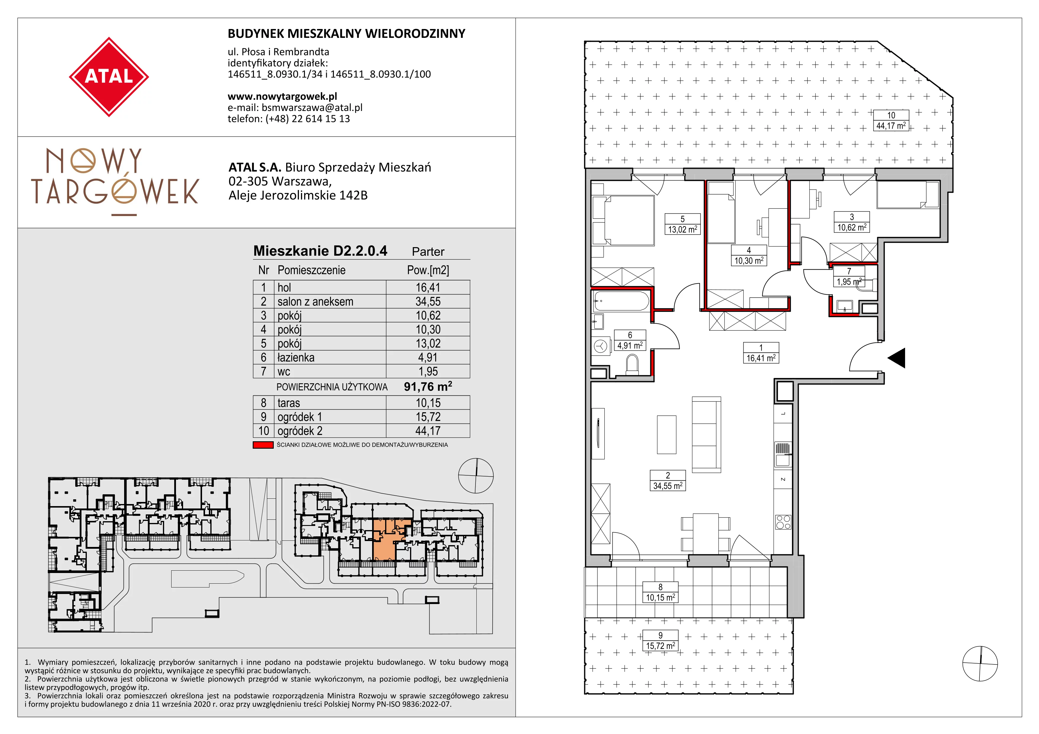 Mieszkanie 91,76 m², parter, oferta nr D2.2.0.4, Nowy Targówek VI, Warszawa, Targówek, Targówek Mieszkaniowy, ul. Płosa 8