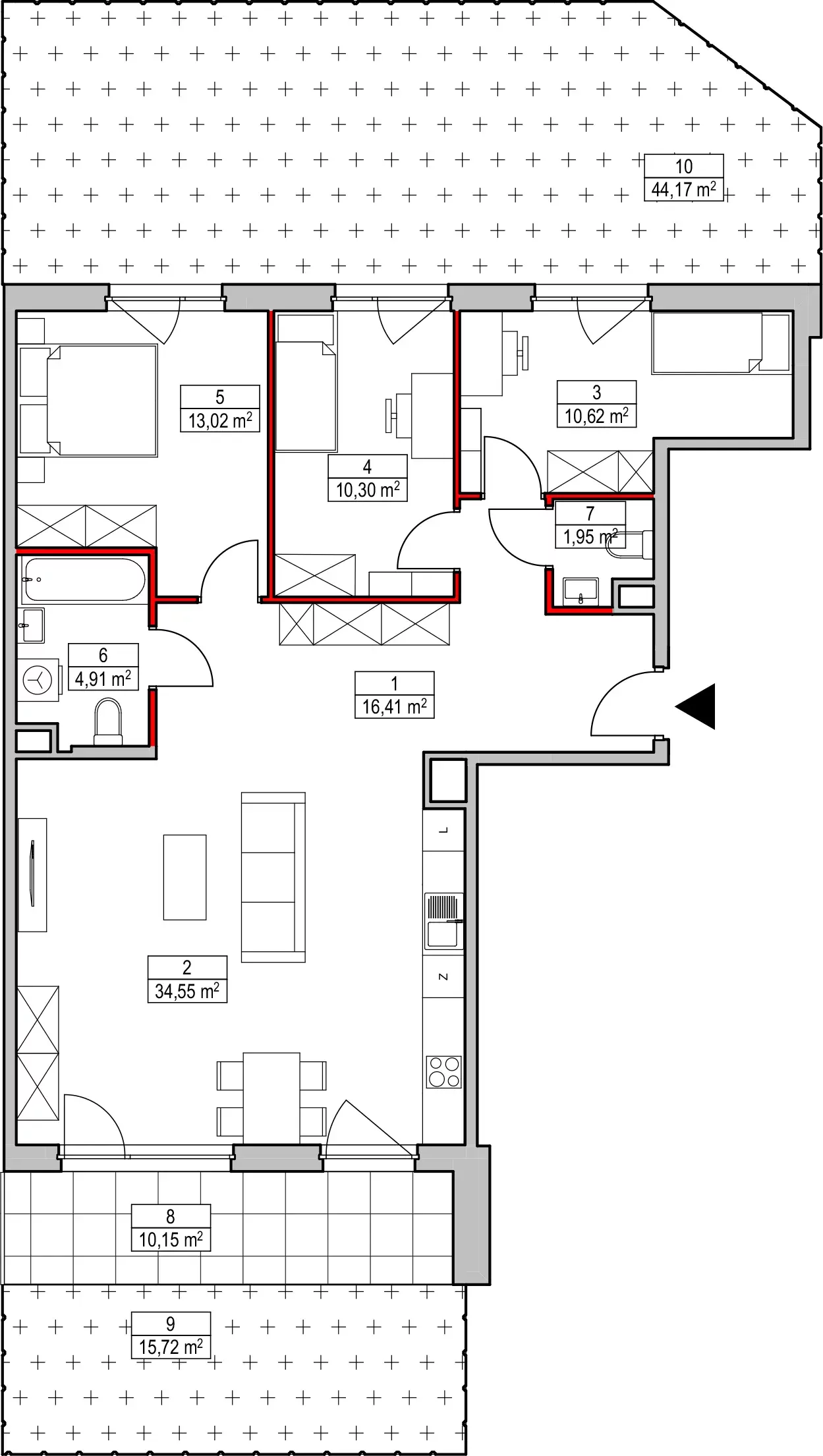 Mieszkanie 91,76 m², parter, oferta nr D2.2.0.4, Nowy Targówek VI, Warszawa, Targówek, Targówek Mieszkaniowy, ul. Płosa 8