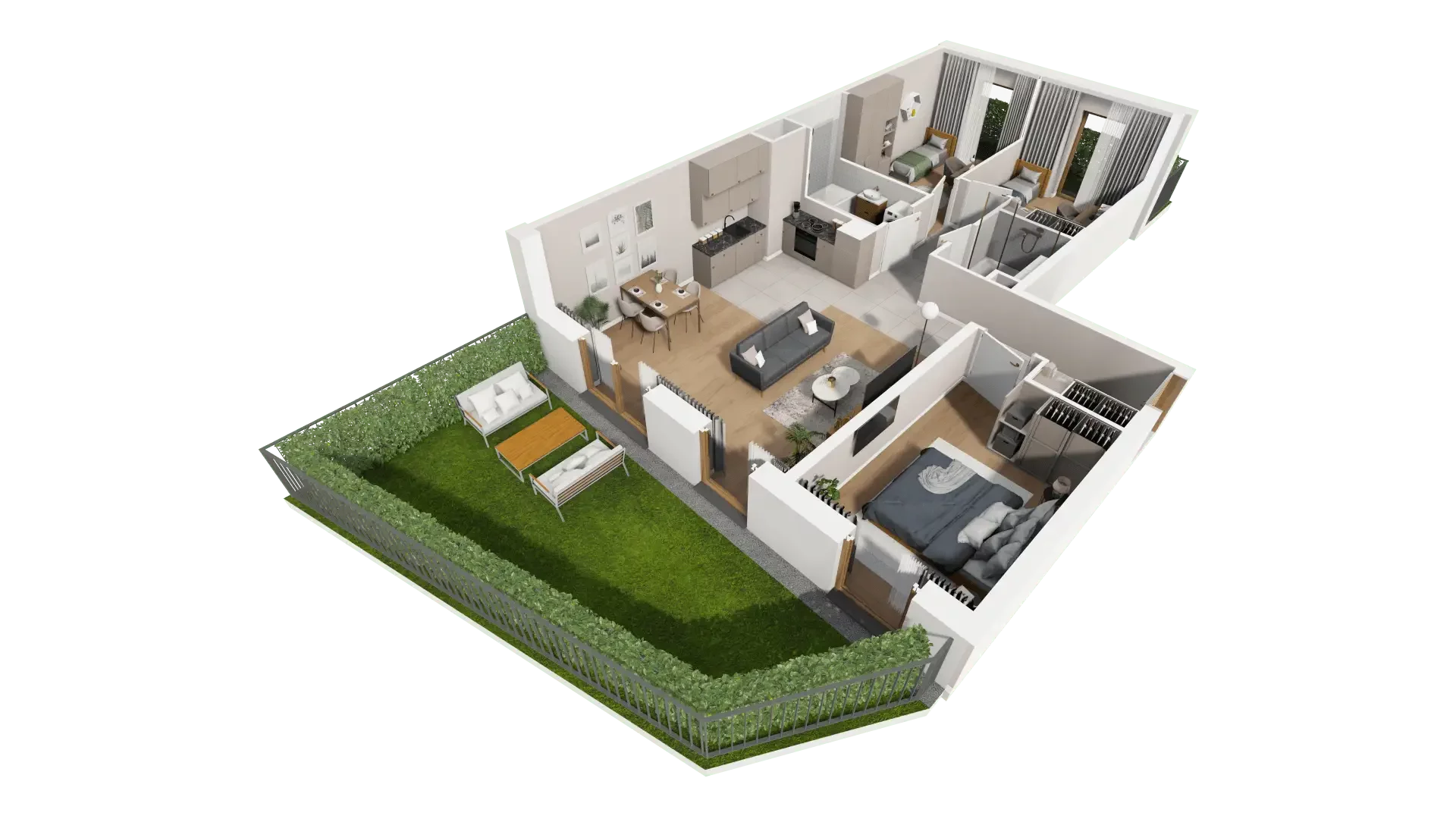 Mieszkanie 80,39 m², parter, oferta nr AII.0.M48, Przewóz 42 ATAL, Kraków, Podgórze, Płaszów, ul. Przewóz 42