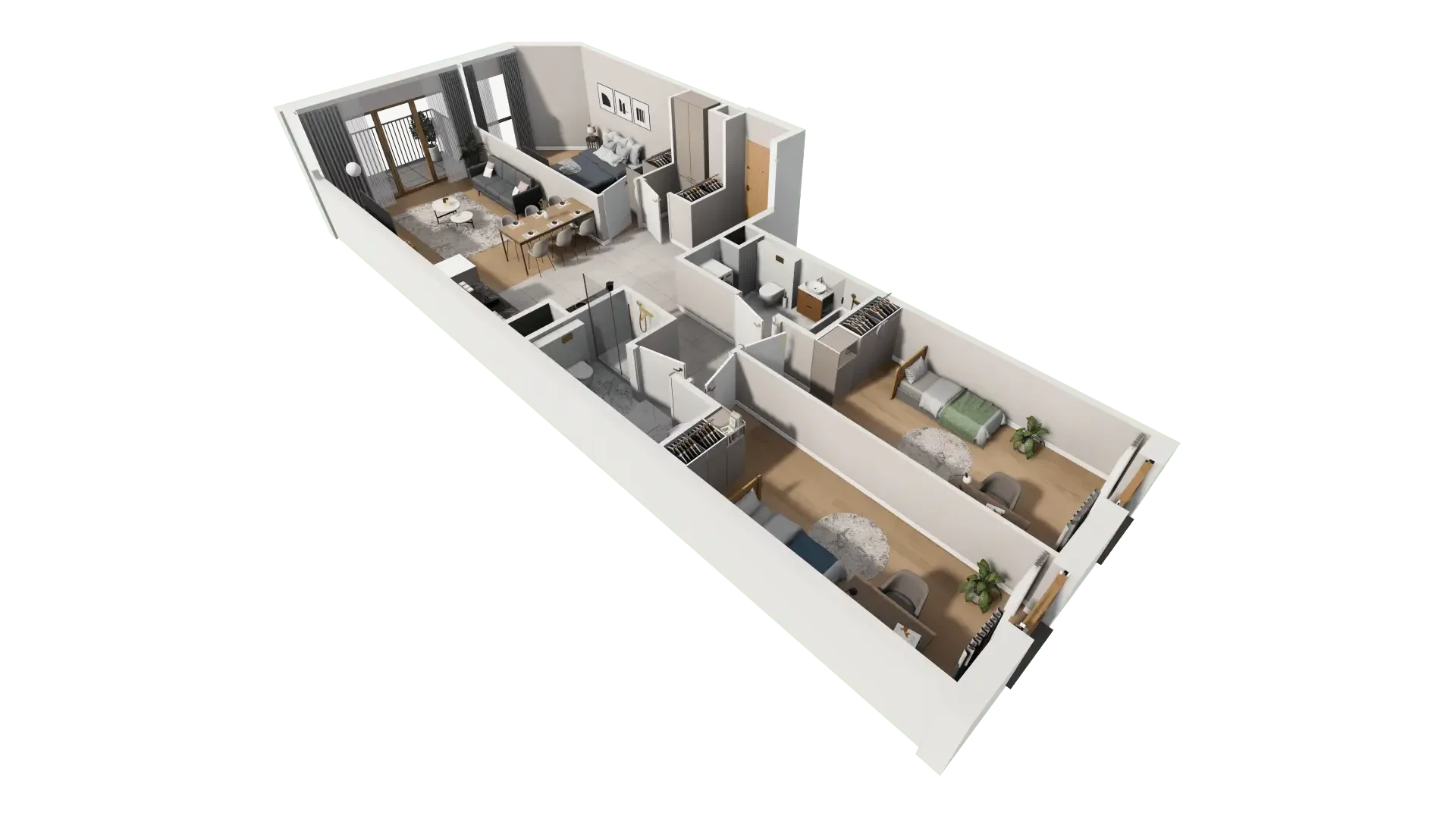 Mieszkanie 89,35 m², piętro 2, oferta nr AII.2.M58, Przewóz 42 ATAL, Kraków, Podgórze, Płaszów, ul. Przewóz 42