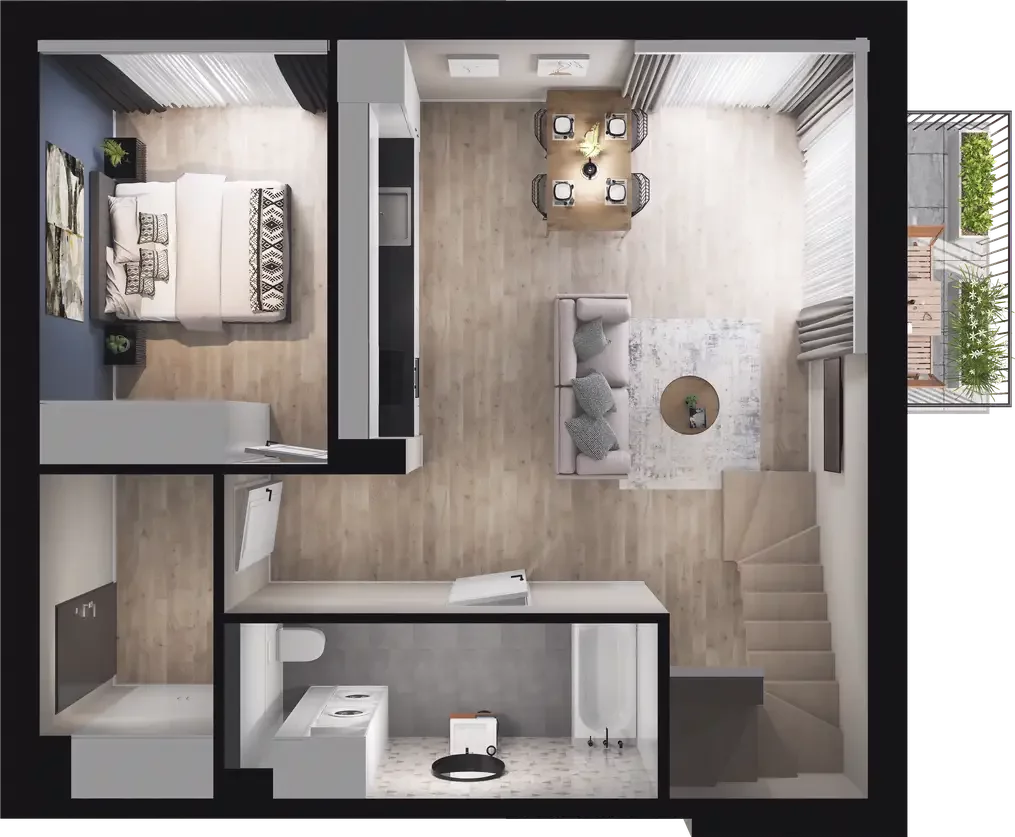 4 pokoje, mieszkanie 90,56 m², piętro 1, oferta nr 11.4, ATAL Jasieny, Gdańsk, Jasień, ul. Stężycka