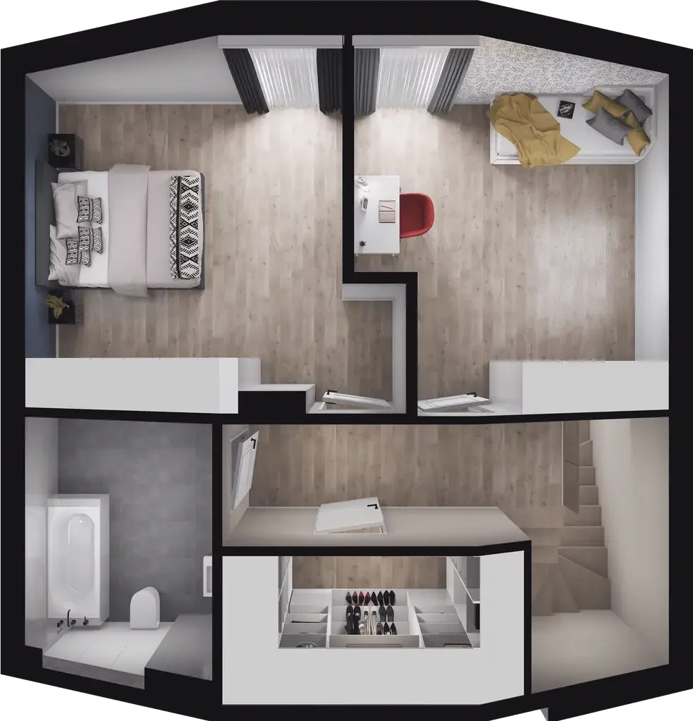 4 pokoje, mieszkanie 90,56 m², piętro 1, oferta nr 11.4, ATAL Jasieny, Gdańsk, Jasień, ul. Stężycka