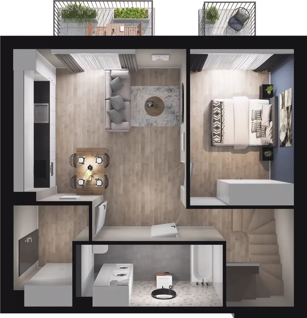 4 pokoje, mieszkanie 90,43 m², piętro 1, oferta nr 5.4, ATAL Jasieny, Gdańsk, Jasień, ul. Stężycka