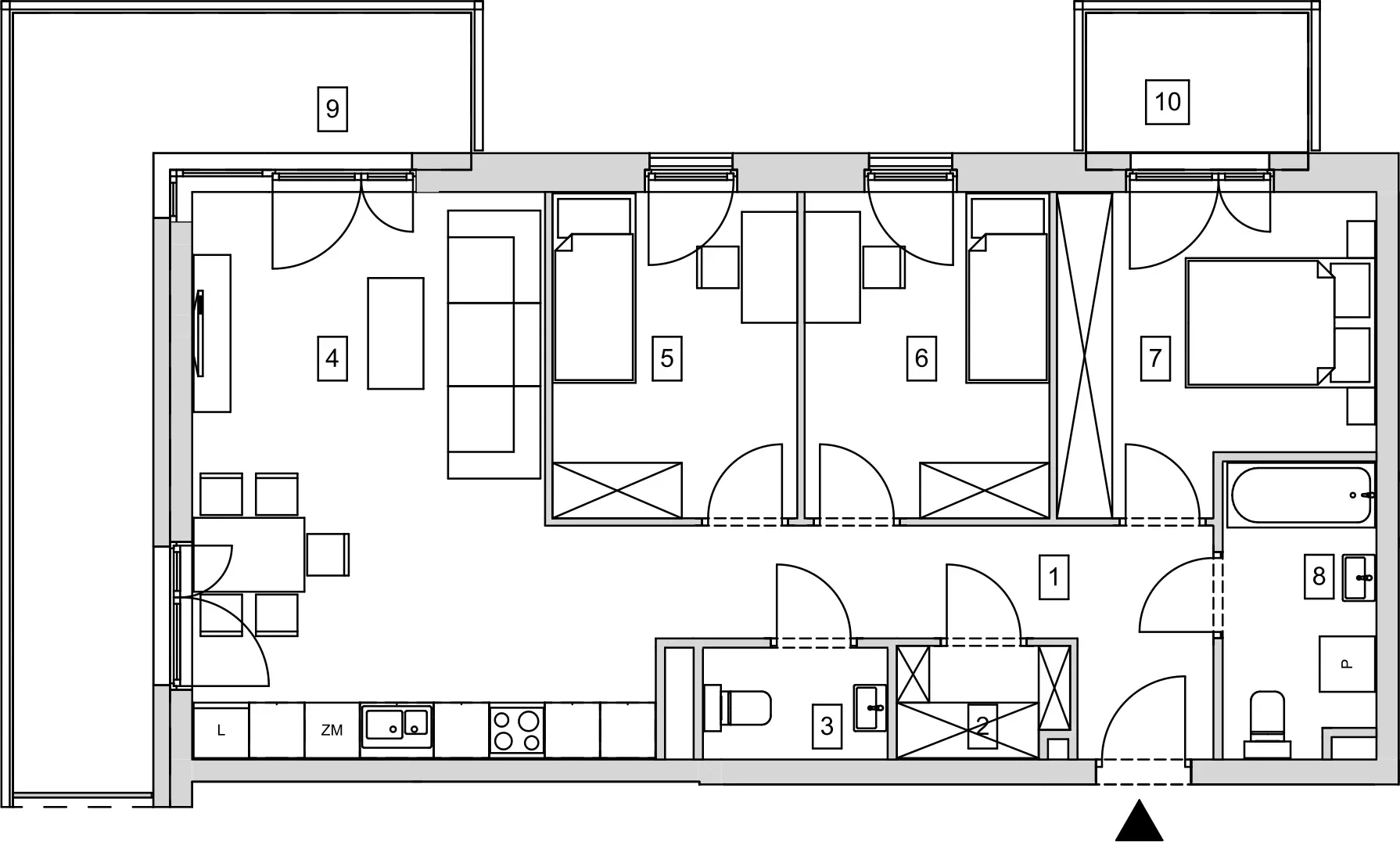 Mieszkanie 74,52 m², piętro 1, oferta nr B12-K1-1-2, ATAL Strachowicka, Wrocław, Żerniki, Fabryczna, ul. Strachowicka