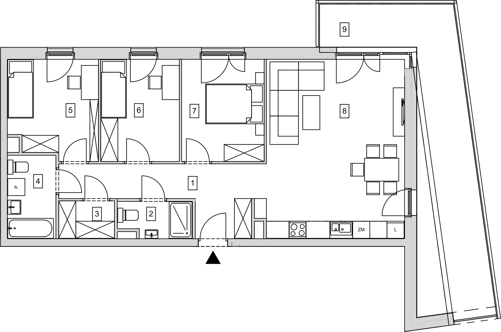 Mieszkanie 83,24 m², piętro 1, oferta nr B5-K1-1-1, ATAL Strachowicka, Wrocław, Żerniki, Fabryczna, ul. Strachowicka