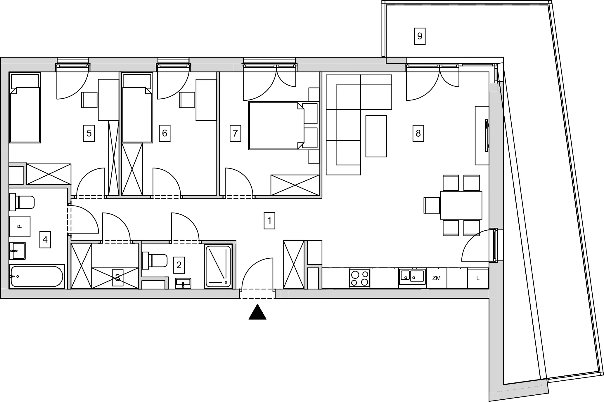 Mieszkanie 83,24 m², piętro 2, oferta nr B5-K1-2-1, ATAL Strachowicka, Wrocław, Żerniki, Fabryczna, ul. Strachowicka