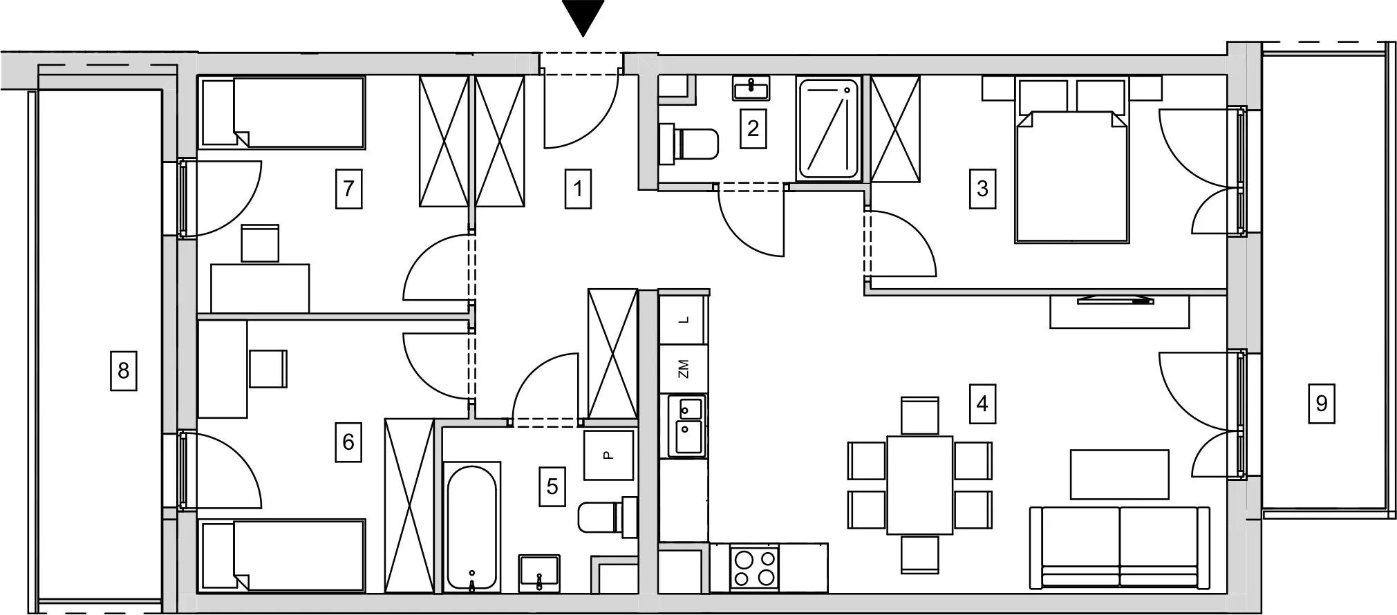 Mieszkanie 75,44 m², piętro 1, oferta nr B5-K2-1-6, ATAL Strachowicka, Wrocław, Żerniki, Fabryczna, ul. Strachowicka