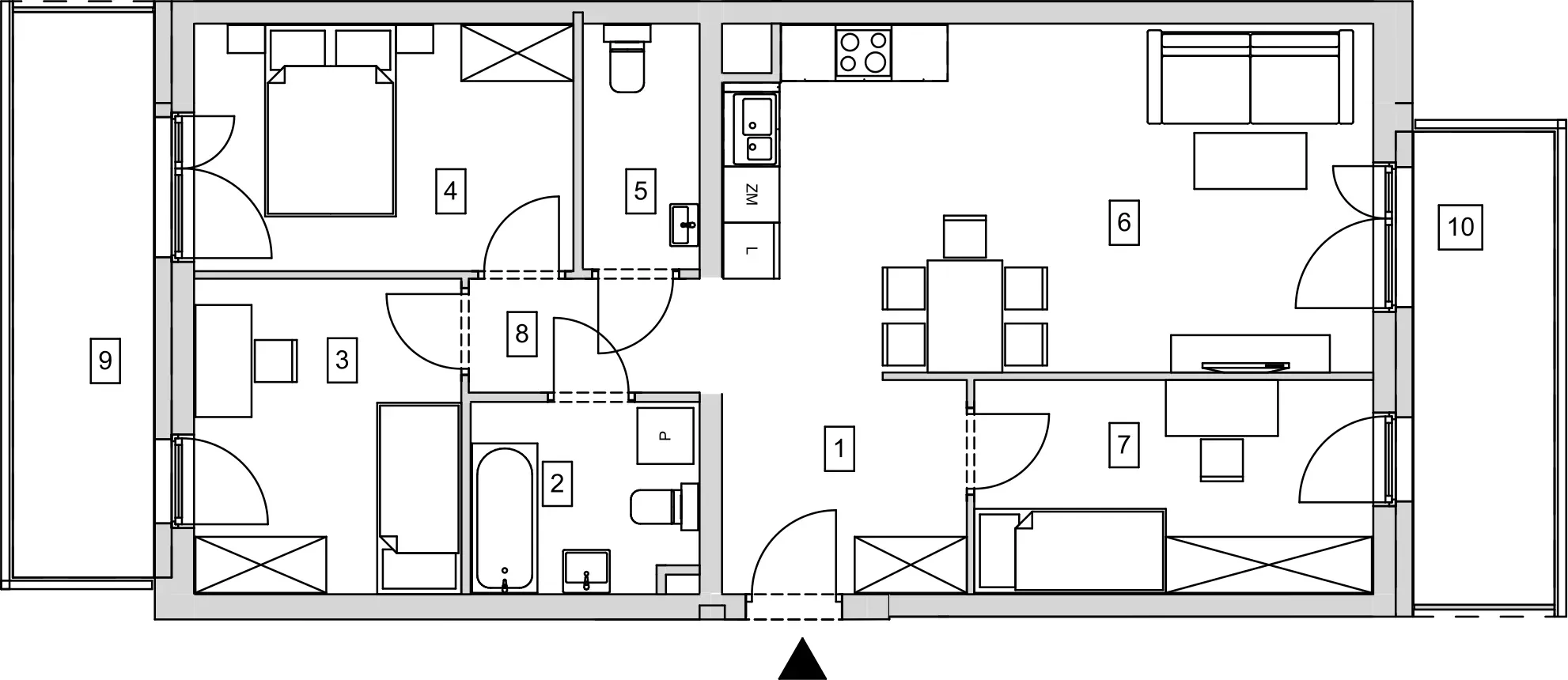 Mieszkanie 72,70 m², piętro 2, oferta nr B5-K3-2-1, ATAL Strachowicka, Wrocław, Żerniki, Fabryczna, ul. Strachowicka