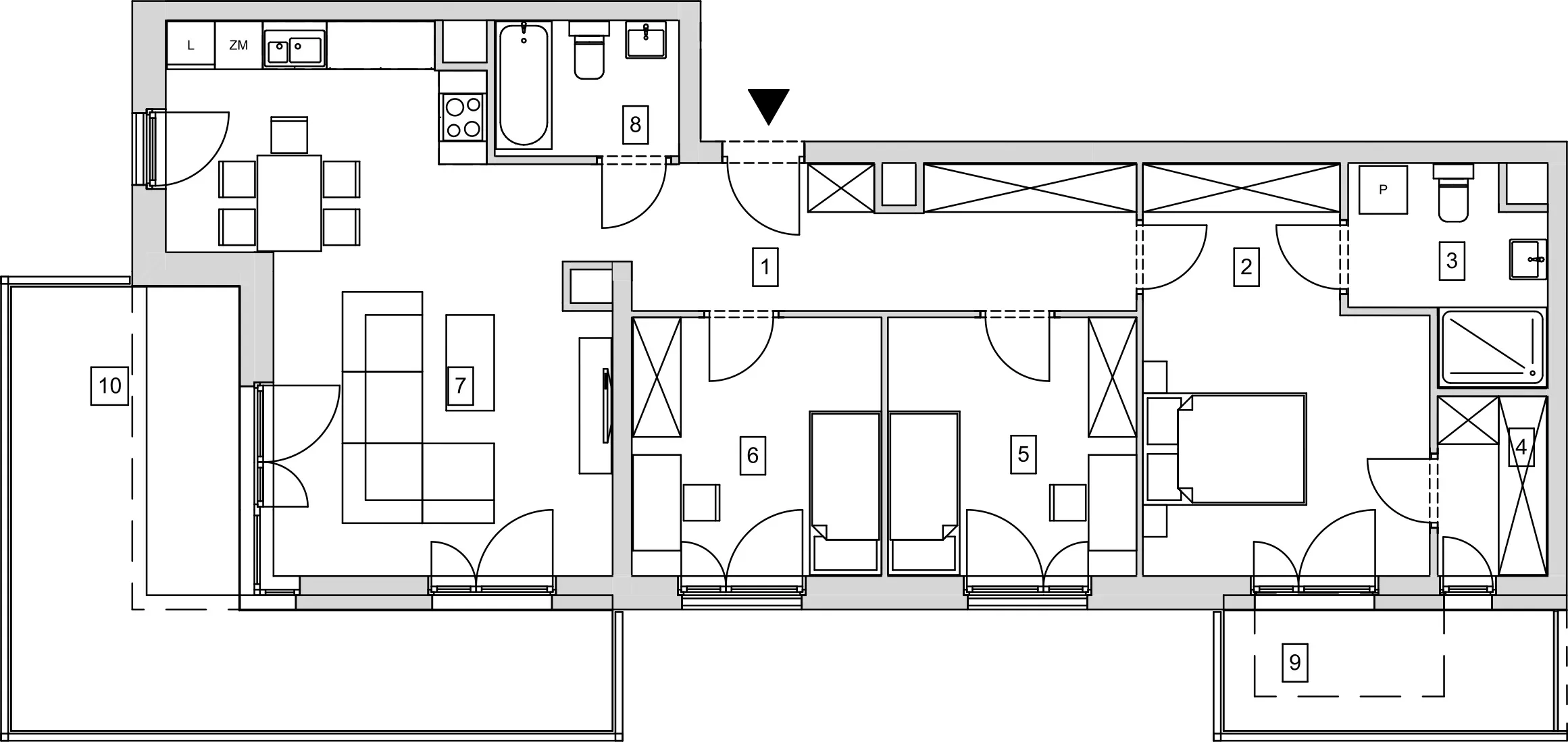 Mieszkanie 89,94 m², piętro 4, oferta nr B5-K3-4-2, ATAL Strachowicka, Wrocław, Żerniki, Fabryczna, ul. Strachowicka