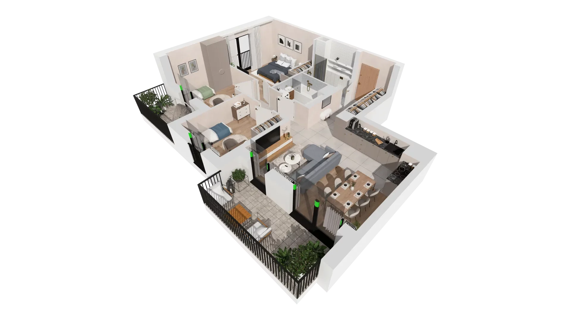 Mieszkanie 73,72 m², piętro 5, oferta nr B1-05-56A, Francuska Park, Katowice, Osiedle Paderewskiego-Muchowiec, Muchowiec, ul. Szybowcowa