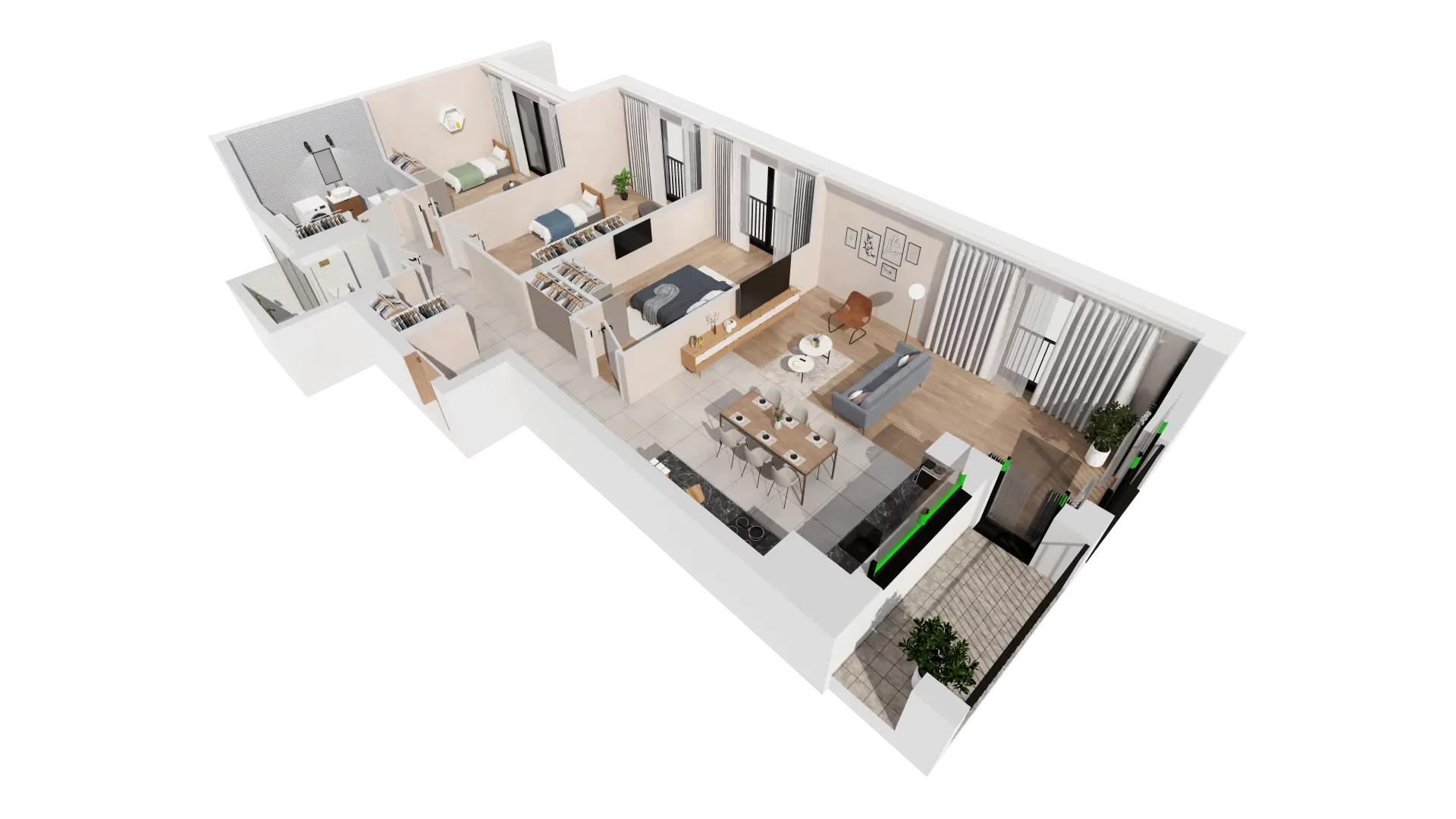 Mieszkanie 110,73 m², piętro 2, oferta nr B2-02-17B, Francuska Park, Katowice, Osiedle Paderewskiego-Muchowiec, Muchowiec, ul. Szybowcowa