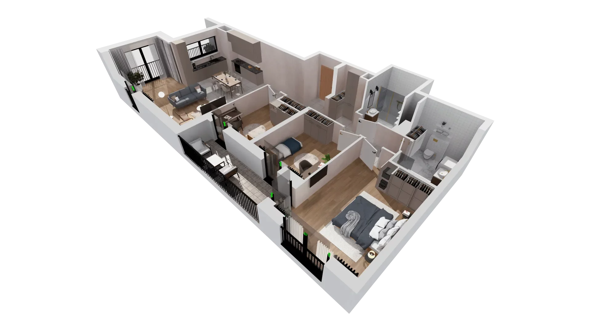 Mieszkanie 106,83 m², piętro 6, oferta nr B2-06-49B, Francuska Park, Katowice, Osiedle Paderewskiego-Muchowiec, Muchowiec, ul. Szybowcowa