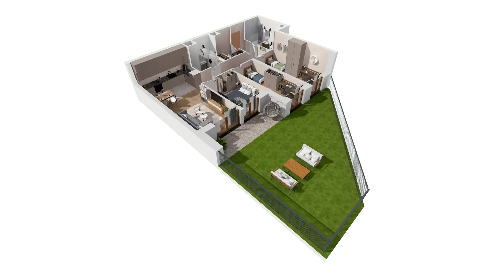 4 pokoje, mieszkanie 80,58 m², parter, oferta nr 1B.0.86, Francuska Park VIIIB, Katowice, Osiedle Paderewskiego-Muchowiec, Muchowiec, ul. Szybowcowa