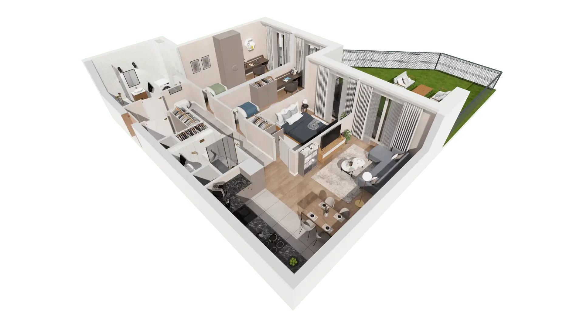 4 pokoje, mieszkanie 80,58 m², parter, oferta nr 1B.0.86, Francuska Park VIIIB, Katowice, Osiedle Paderewskiego-Muchowiec, Muchowiec, ul. Szybowcowa