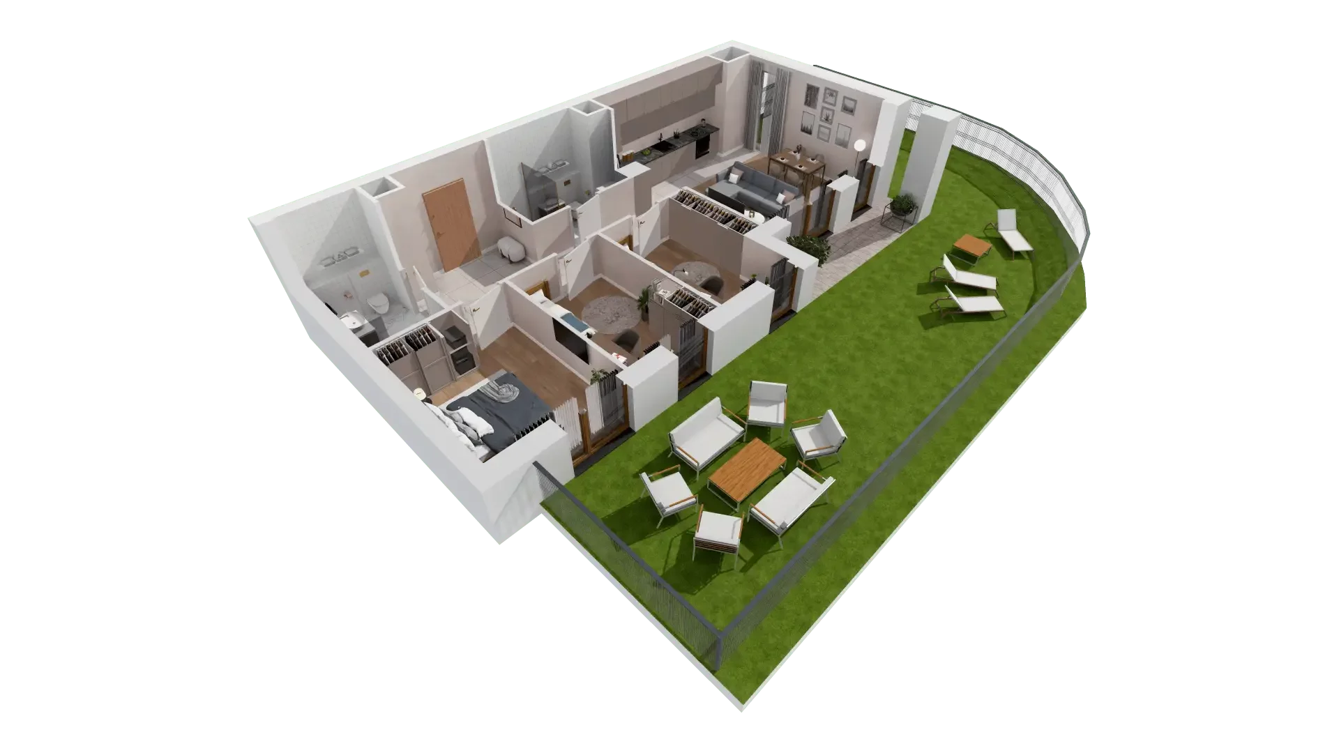4 pokoje, mieszkanie 72,88 m², parter, oferta nr 1B.0.91, Francuska Park VIIIB, Katowice, Osiedle Paderewskiego-Muchowiec, Muchowiec, ul. Szybowcowa