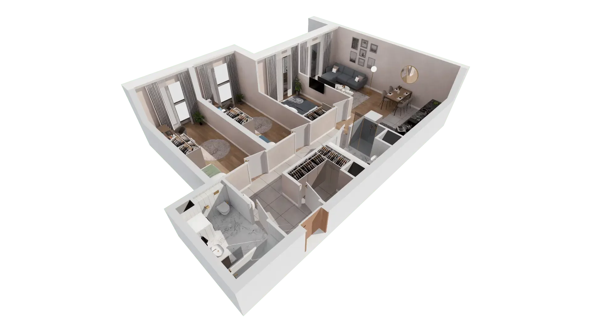 4 pokoje, mieszkanie 80,48 m², piętro 1, oferta nr 1B.1.92, Francuska Park VIIIB, Katowice, Osiedle Paderewskiego-Muchowiec, Muchowiec, ul. Szybowcowa