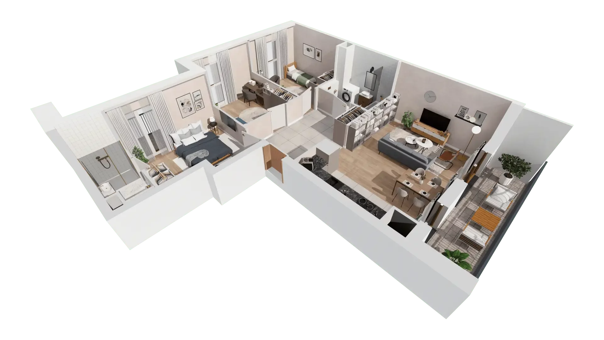 4 pokoje, mieszkanie 76,25 m², piętro 1, oferta nr 1C.1.150, Francuska Park VIIIB, Katowice, Osiedle Paderewskiego-Muchowiec, Muchowiec, ul. Szybowcowa
