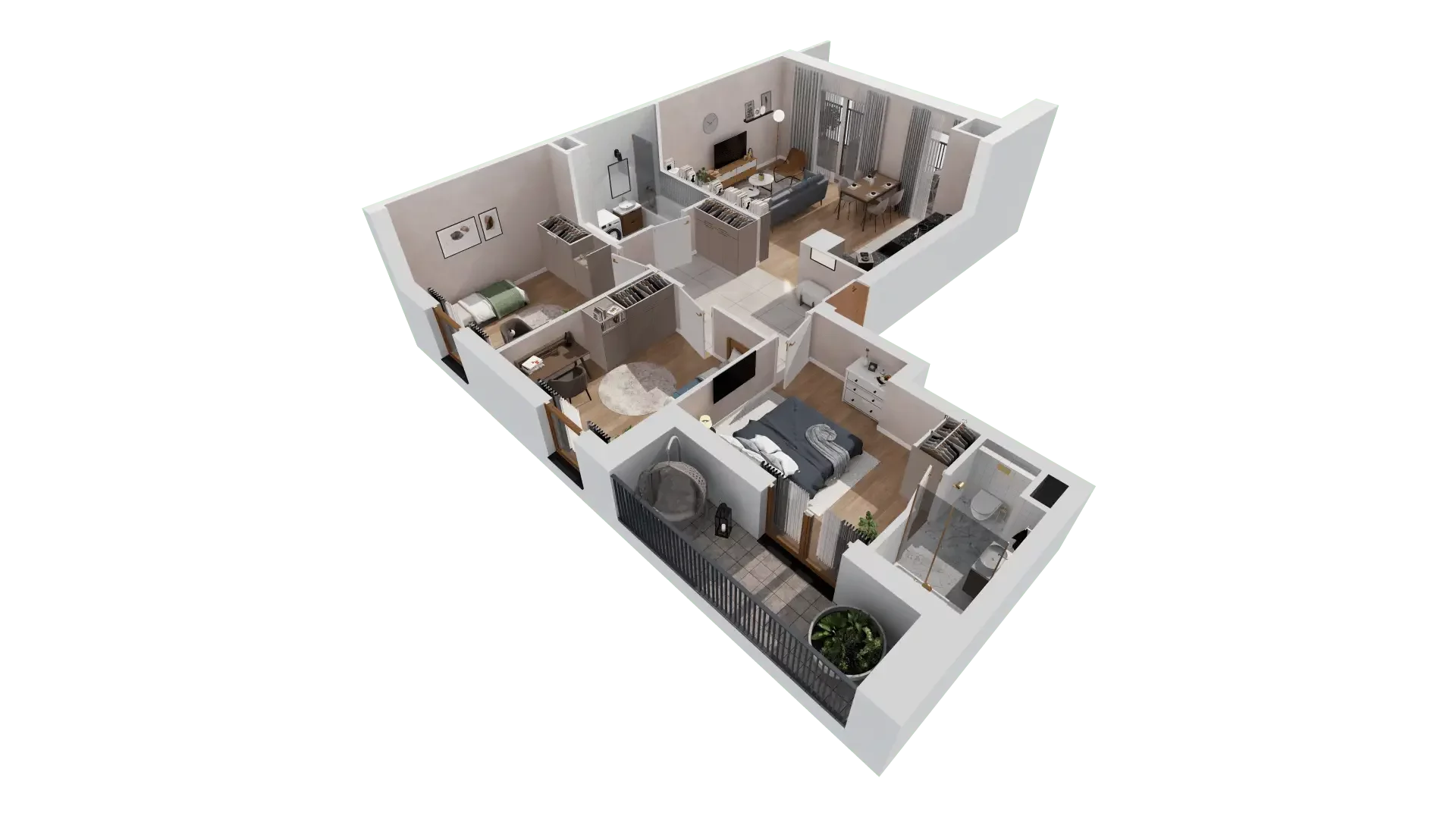 4 pokoje, mieszkanie 76,25 m², piętro 1, oferta nr 1C.1.150, Francuska Park VIIIB, Katowice, Osiedle Paderewskiego-Muchowiec, Muchowiec, ul. Szybowcowa