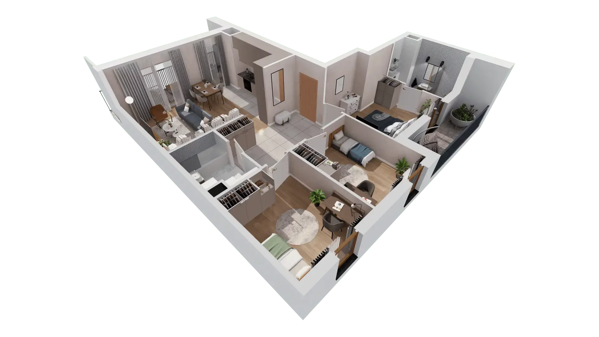 4 pokoje, mieszkanie 76,25 m², piętro 1, oferta nr 1C.1.150, Francuska Park VIIIB, Katowice, Osiedle Paderewskiego-Muchowiec, Muchowiec, ul. Szybowcowa