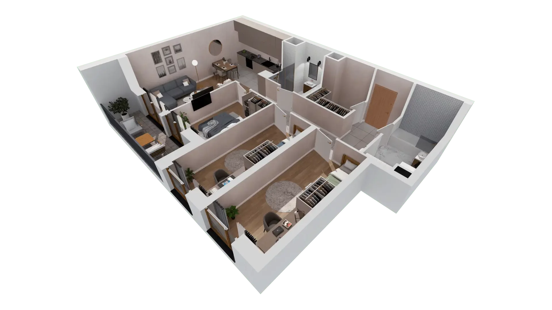 4 pokoje, mieszkanie 80,48 m², piętro 2, oferta nr 1B.2.98, Francuska Park VIIIB, Katowice, Osiedle Paderewskiego-Muchowiec, Muchowiec, ul. Szybowcowa