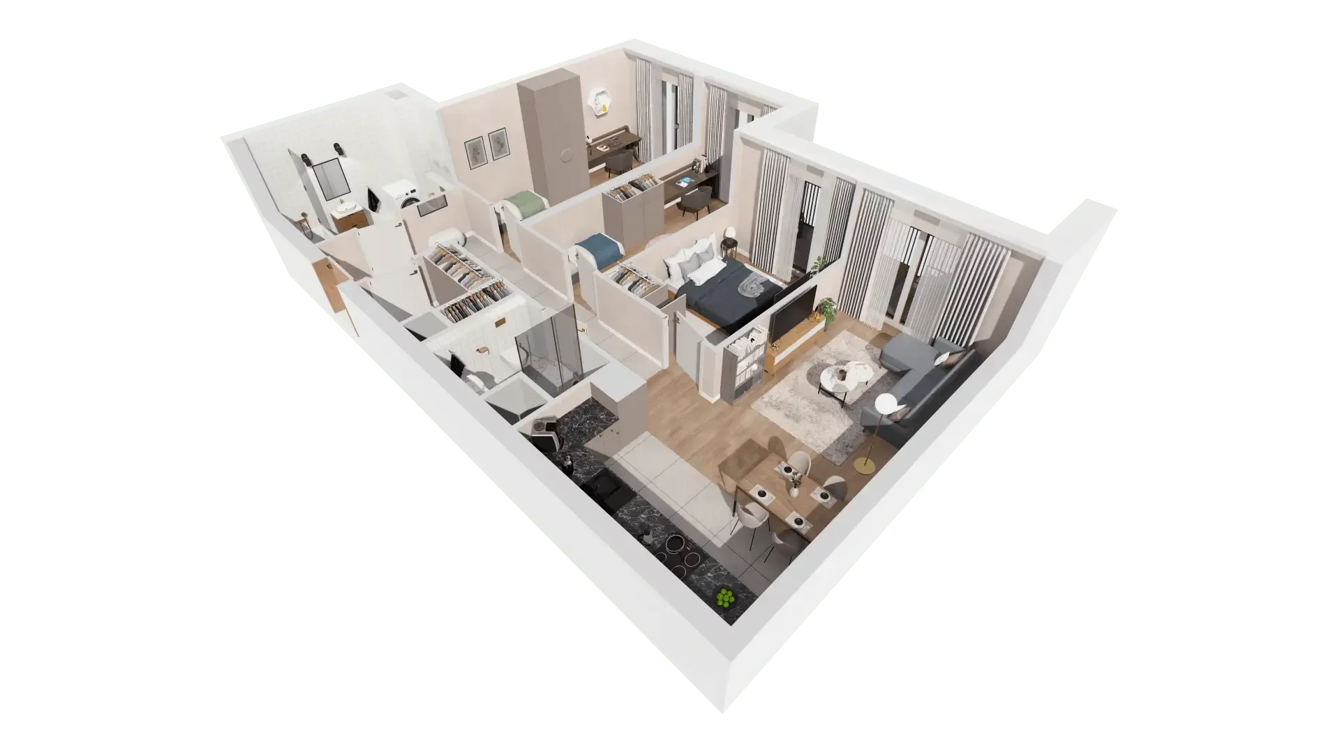 4 pokoje, mieszkanie 80,48 m², piętro 2, oferta nr 1B.2.98, Francuska Park VIIIB, Katowice, Osiedle Paderewskiego-Muchowiec, Muchowiec, ul. Szybowcowa
