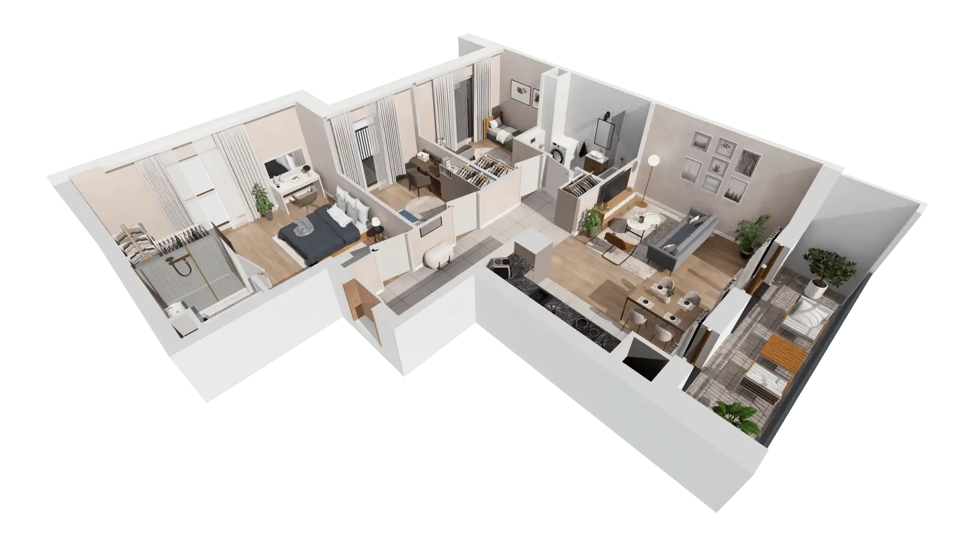 4 pokoje, mieszkanie 78,24 m², piętro 2, oferta nr 1C.2.153, Francuska Park VIIIB, Katowice, Osiedle Paderewskiego-Muchowiec, Muchowiec, ul. Szybowcowa