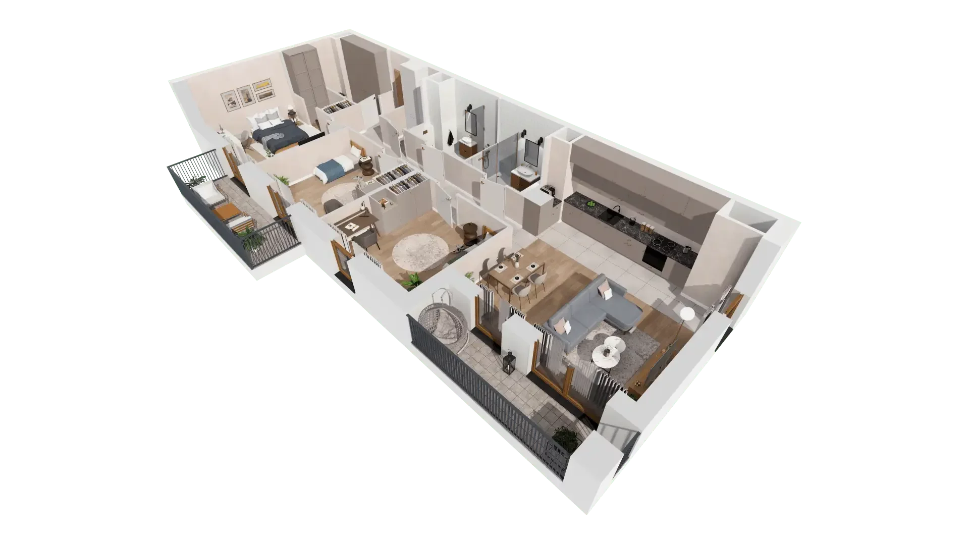 4 pokoje, mieszkanie 97,43 m², piętro 3, oferta nr 1B.3.109, Francuska Park VIIIB, Katowice, Osiedle Paderewskiego-Muchowiec, Muchowiec, ul. Szybowcowa