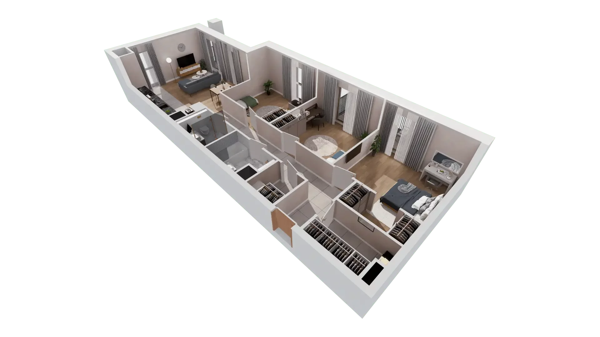 4 pokoje, mieszkanie 99,19 m², piętro 5, oferta nr 1B.5.121, Francuska Park VIIIB, Katowice, Osiedle Paderewskiego-Muchowiec, Muchowiec, ul. Szybowcowa