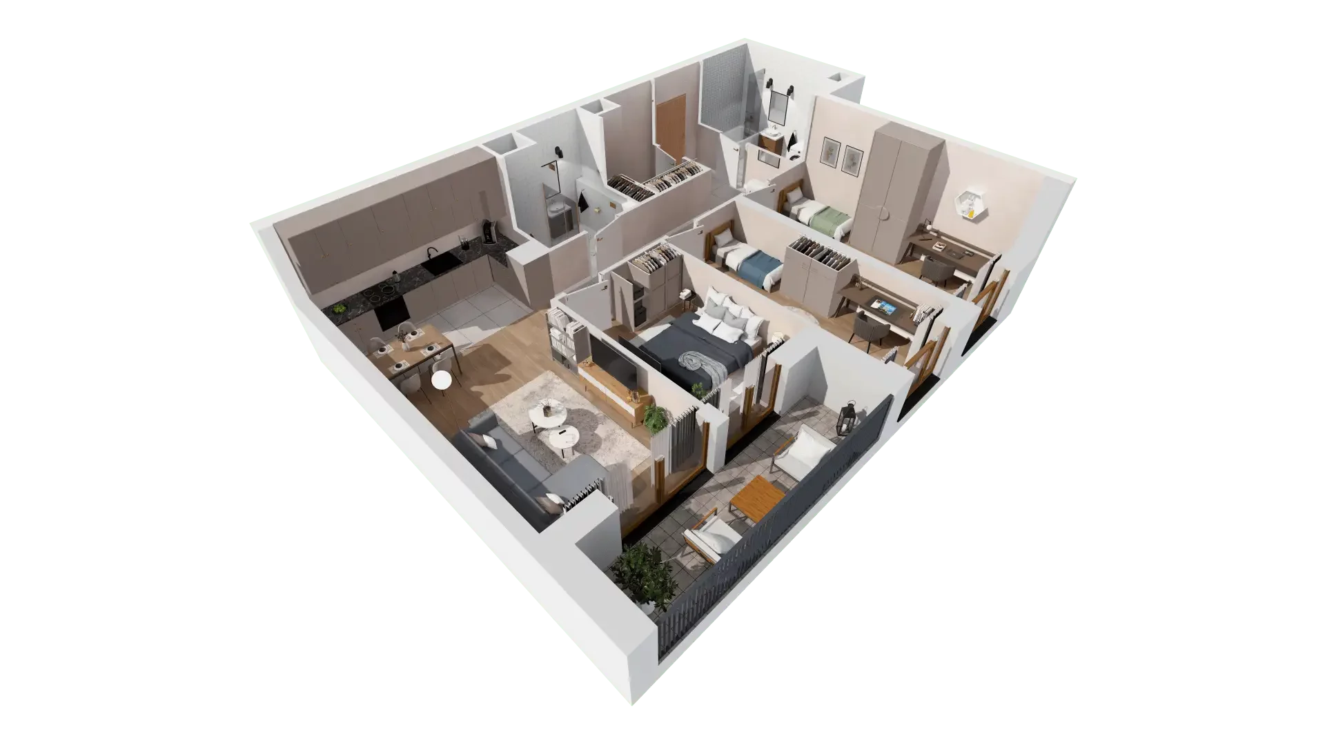 4 pokoje, mieszkanie 82,34 m², piętro 7, oferta nr 1B.7.128, Francuska Park VIIIB, Katowice, Osiedle Paderewskiego-Muchowiec, Muchowiec, ul. Szybowcowa