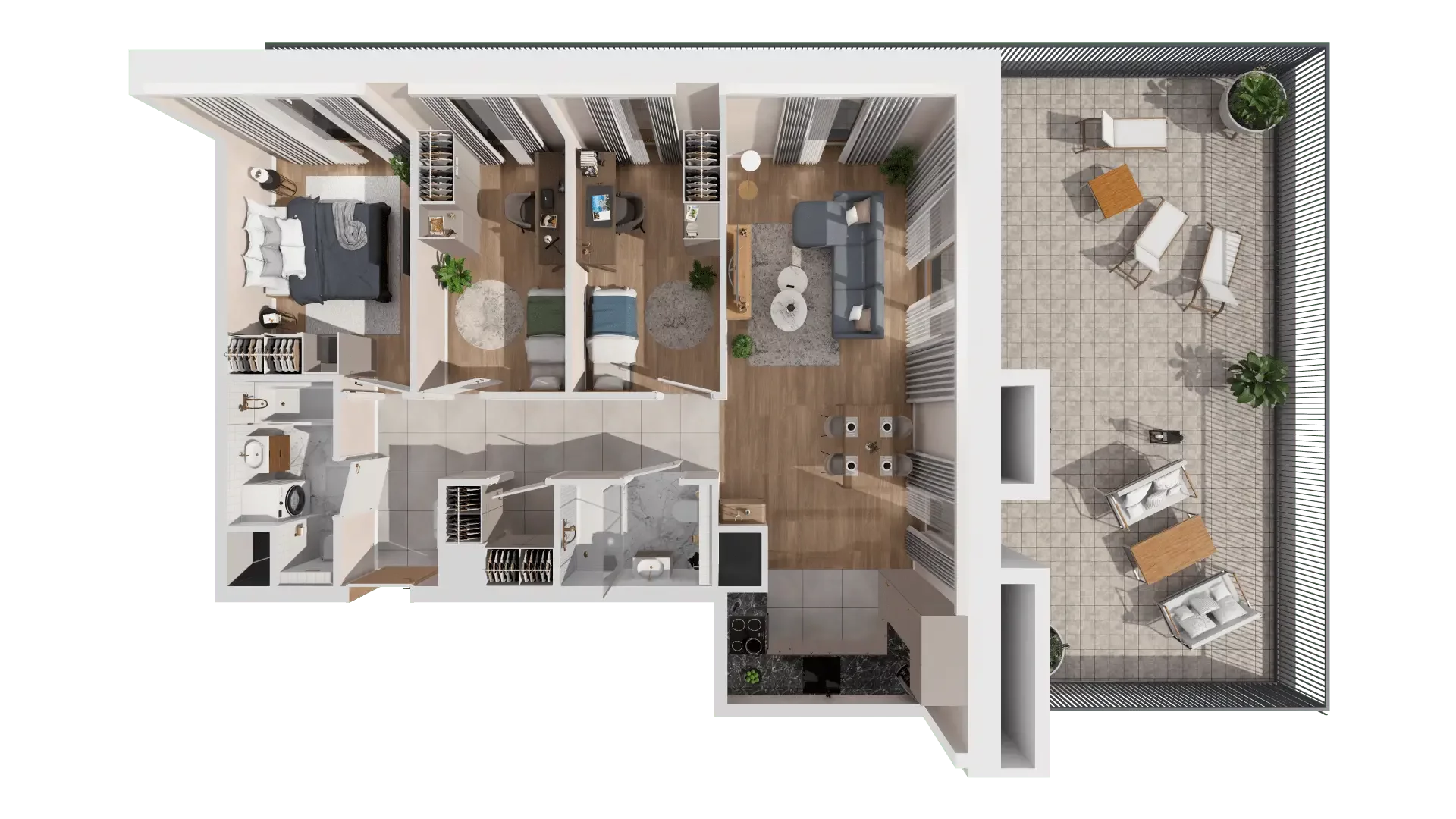 4 pokoje, mieszkanie 76,25 m², piętro 8, oferta nr 1A.8.73, Francuska Park VIIIB, Katowice, Osiedle Paderewskiego-Muchowiec, Muchowiec, ul. Szybowcowa