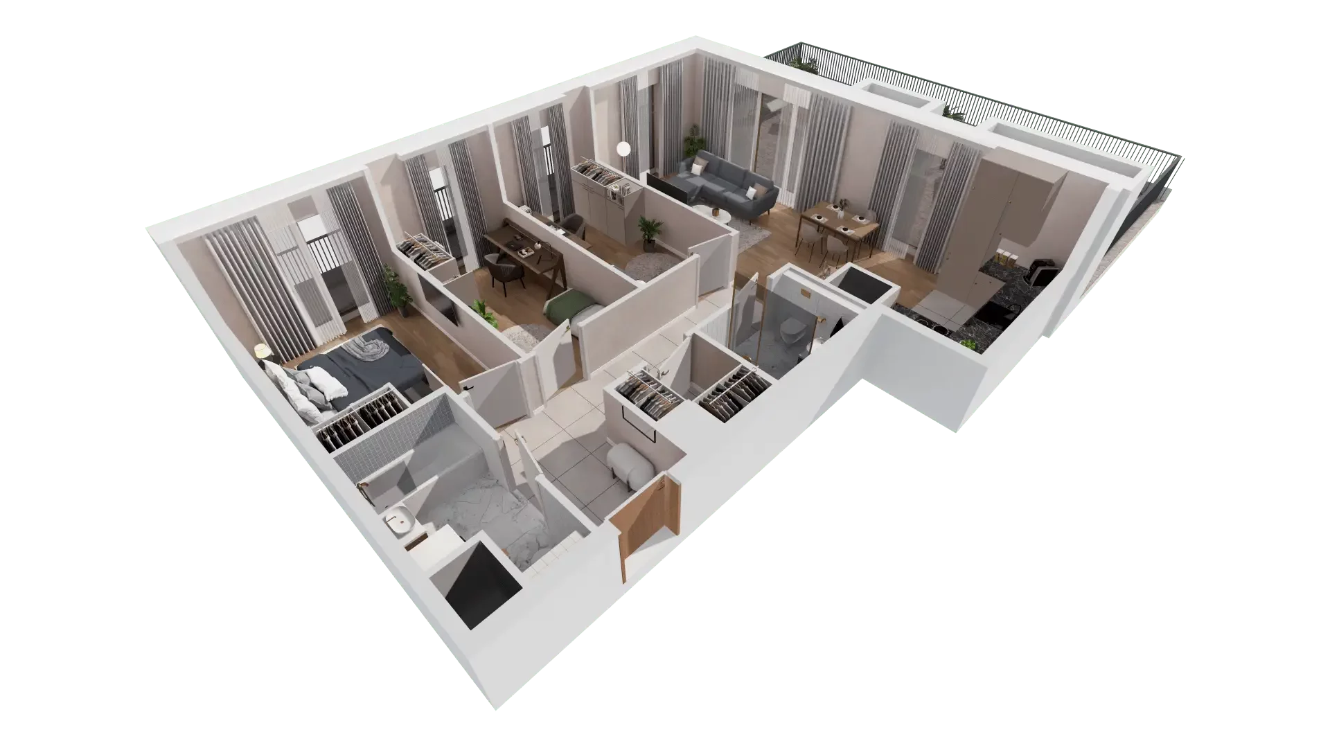 4 pokoje, mieszkanie 76,25 m², piętro 8, oferta nr 1A.8.73, Francuska Park VIIIB, Katowice, Osiedle Paderewskiego-Muchowiec, Muchowiec, ul. Szybowcowa