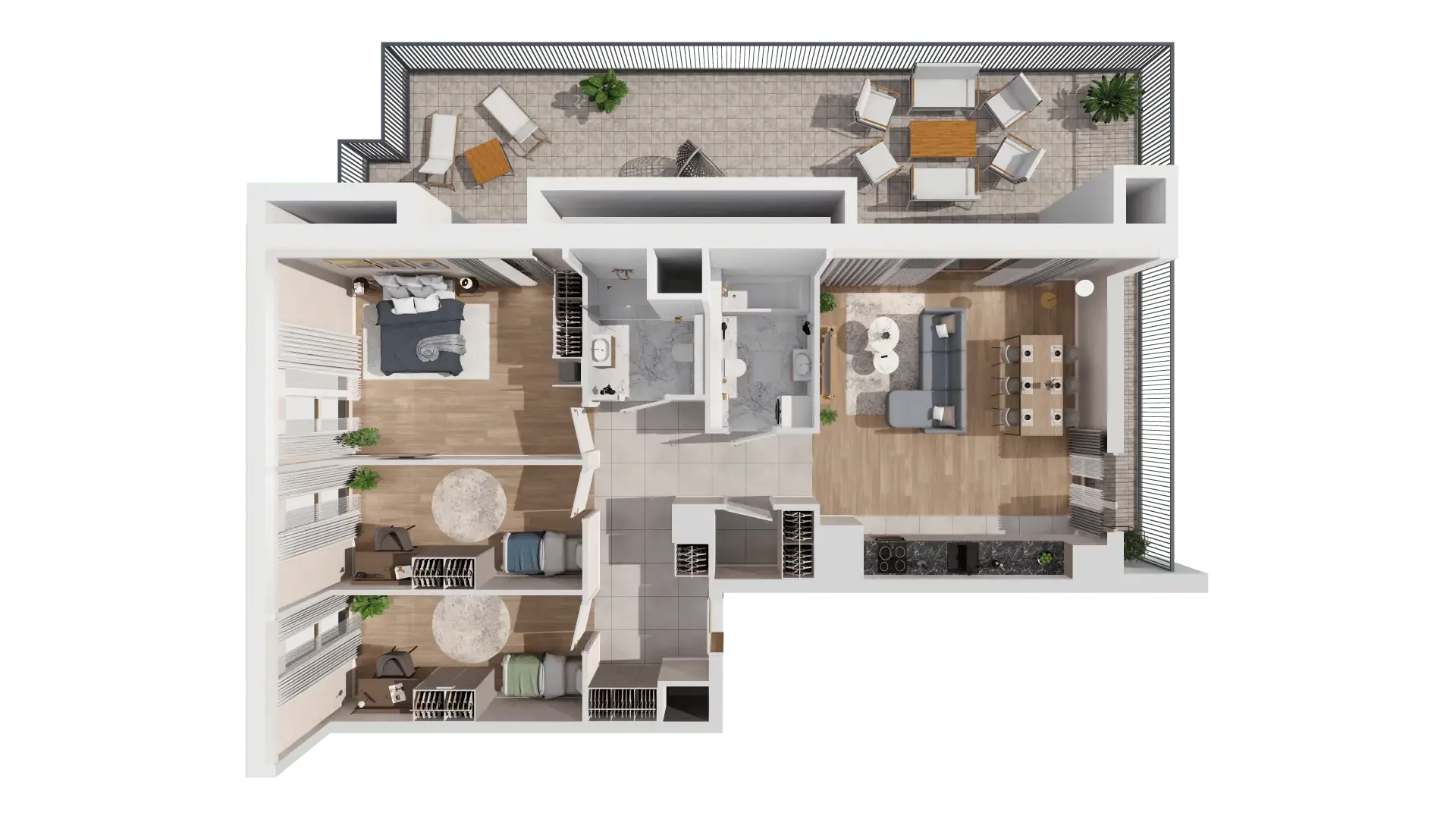 4 pokoje, mieszkanie 92,01 m², piętro 9, oferta nr 1A.9.80, Francuska Park VIIIB, Katowice, Osiedle Paderewskiego-Muchowiec, Muchowiec, ul. Szybowcowa