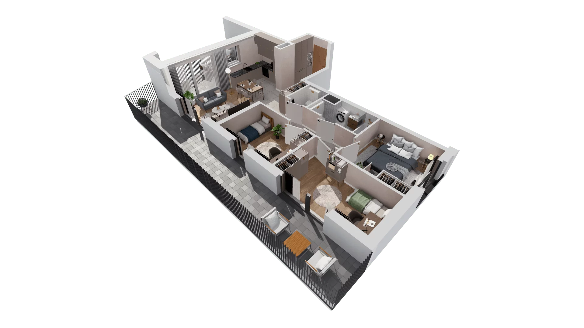 4 pokoje, mieszkanie 71,91 m², piętro 5, oferta nr 1-5-58, ATAL Aura II, Łódź, Bałuty, ul. Telefoniczna 15/17