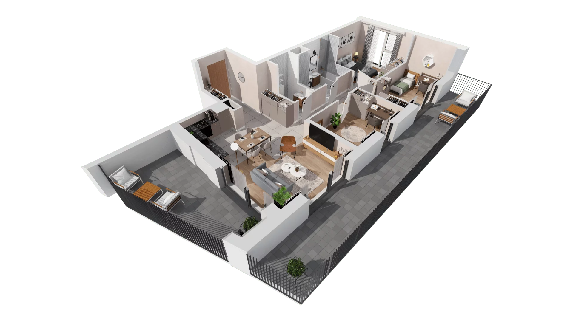 4 pokoje, mieszkanie 71,91 m², piętro 5, oferta nr 1-5-58, ATAL Aura II, Łódź, Bałuty, ul. Telefoniczna 15/17