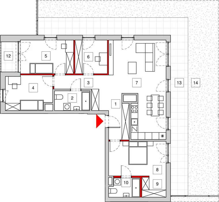 Mieszkanie 111,09 m², parter, oferta nr 4D-0-1, Nowe Miasto Polesie III, Łódź, Polesie, Lublinek-Pienista, ul. Pienista