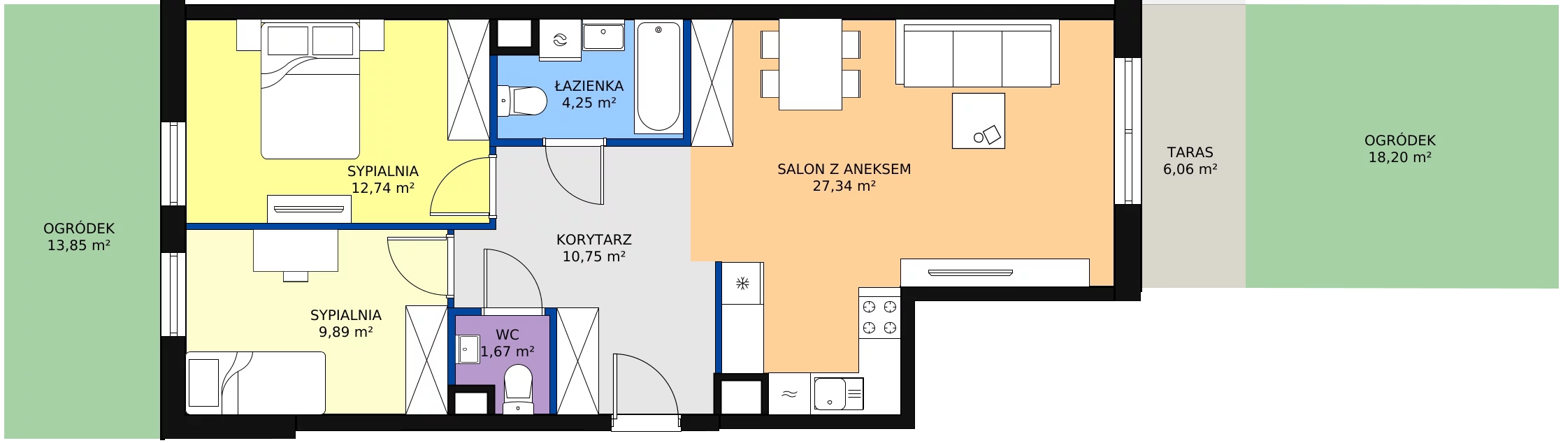 Zalety mieszkania 66.66 m², P10.02.0.32
