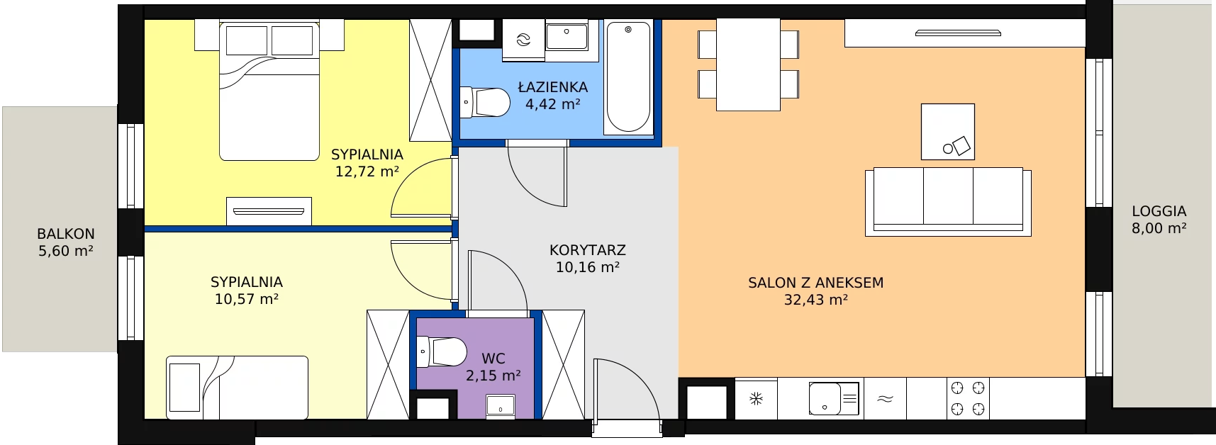 Zalety mieszkania 72.45 m², P10.02.5.47