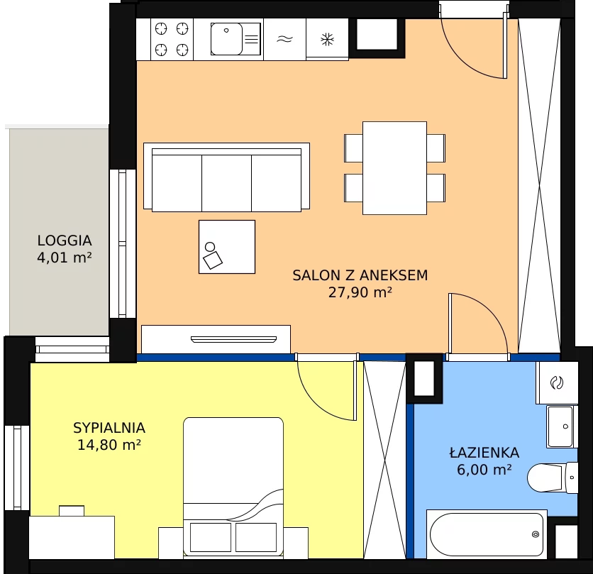 Zalety mieszkania 48.71 m², P10.04.3.81