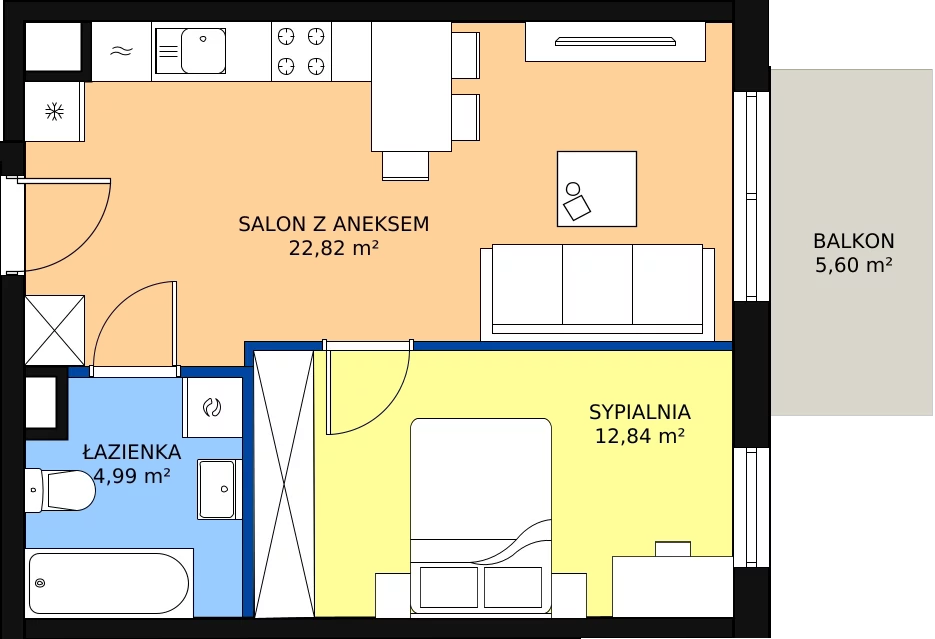 Zalety mieszkania 40.65 m², P10.04.3.83