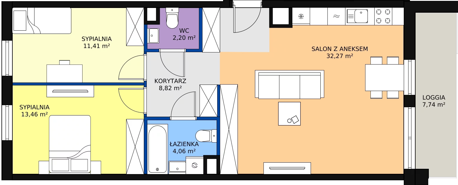Zalety mieszkania 72.26 m², P10.04.4.90